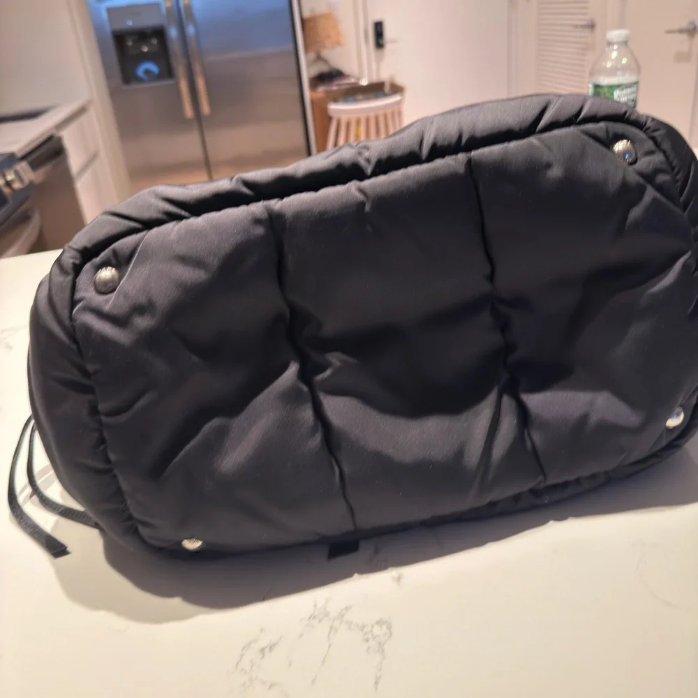 Prada Tessuto Bomber Bomber Tote Bag 2-Way Shoulder Nylon Leather Black - Picture 5 of 6